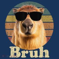Capybara Bruh Funny Capybara Love Golf Towel thumb 3