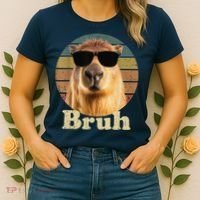 Capybara Bruh Funny Capybara Love Women's T-Shirt thumb 2