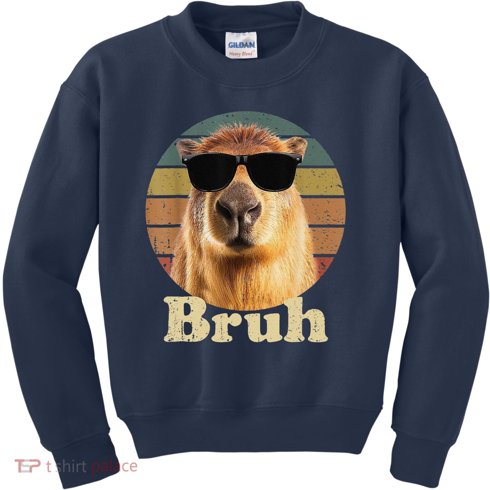 Capybara Bruh Funny Capybara Love Kids Sweatshirt