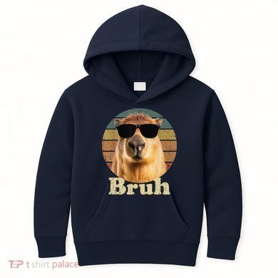 Capybara Bruh Funny Capybara Love Kids Hoodie