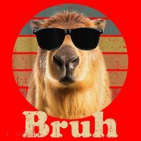 Capybara Bruh Funny Capybara Love Santa Hat thumb 1