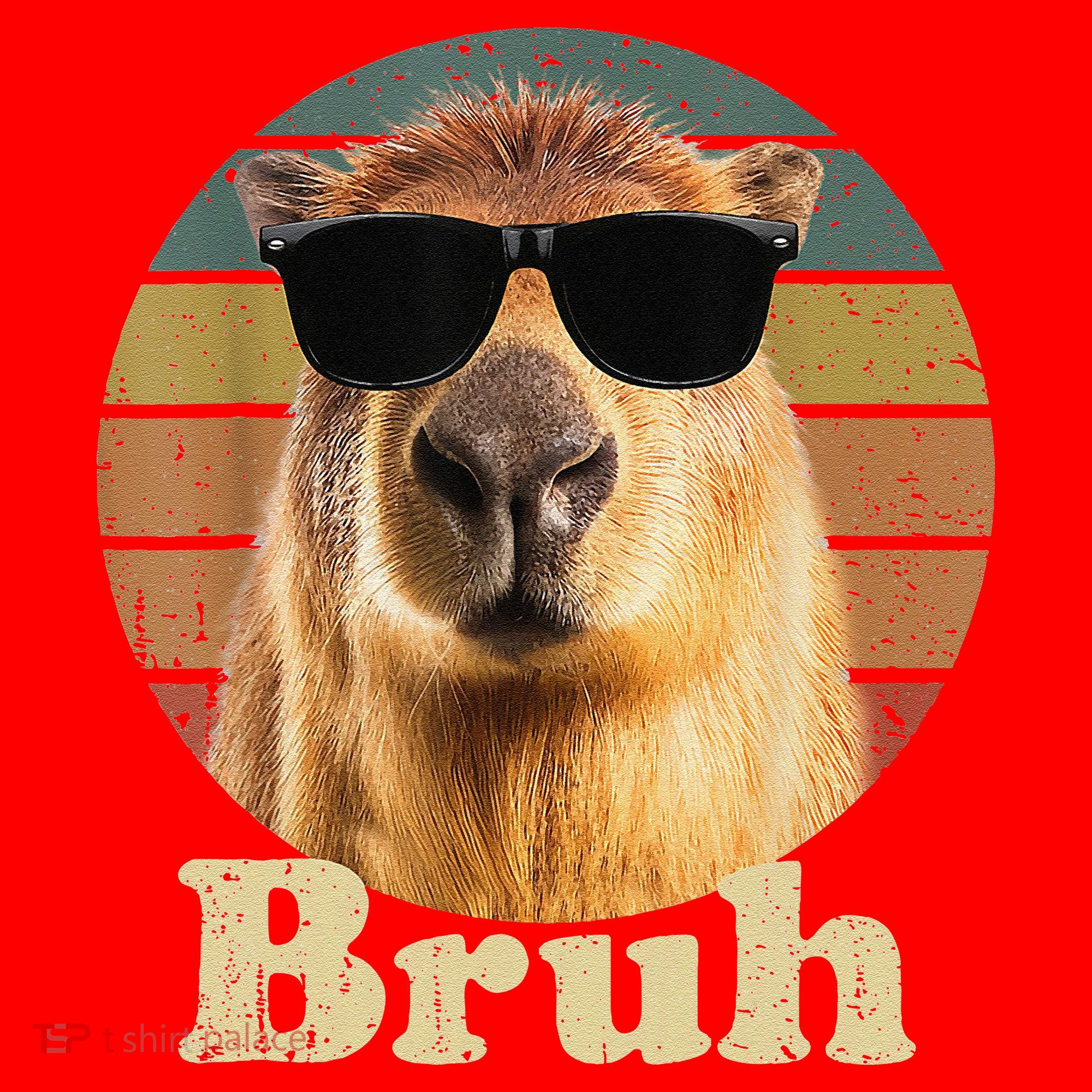 Capybara Bruh Funny Capybara Love Santa Hat
