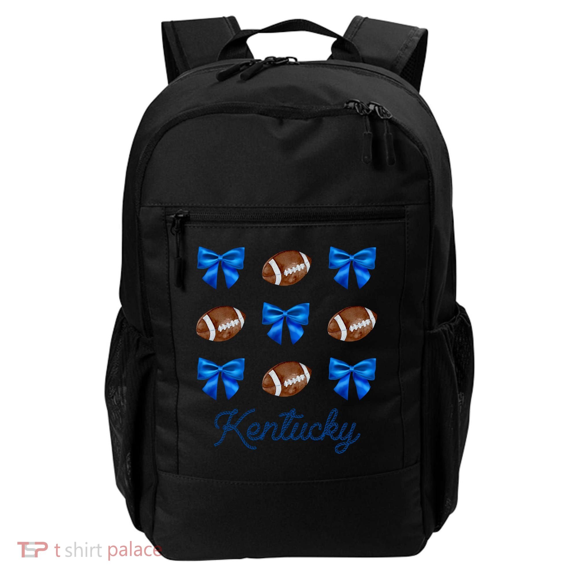 Coquette Bow Football Kentucky Lover Backpack