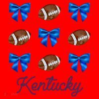 Coquette Bow Football Kentucky Lover Santa Hat thumb 1