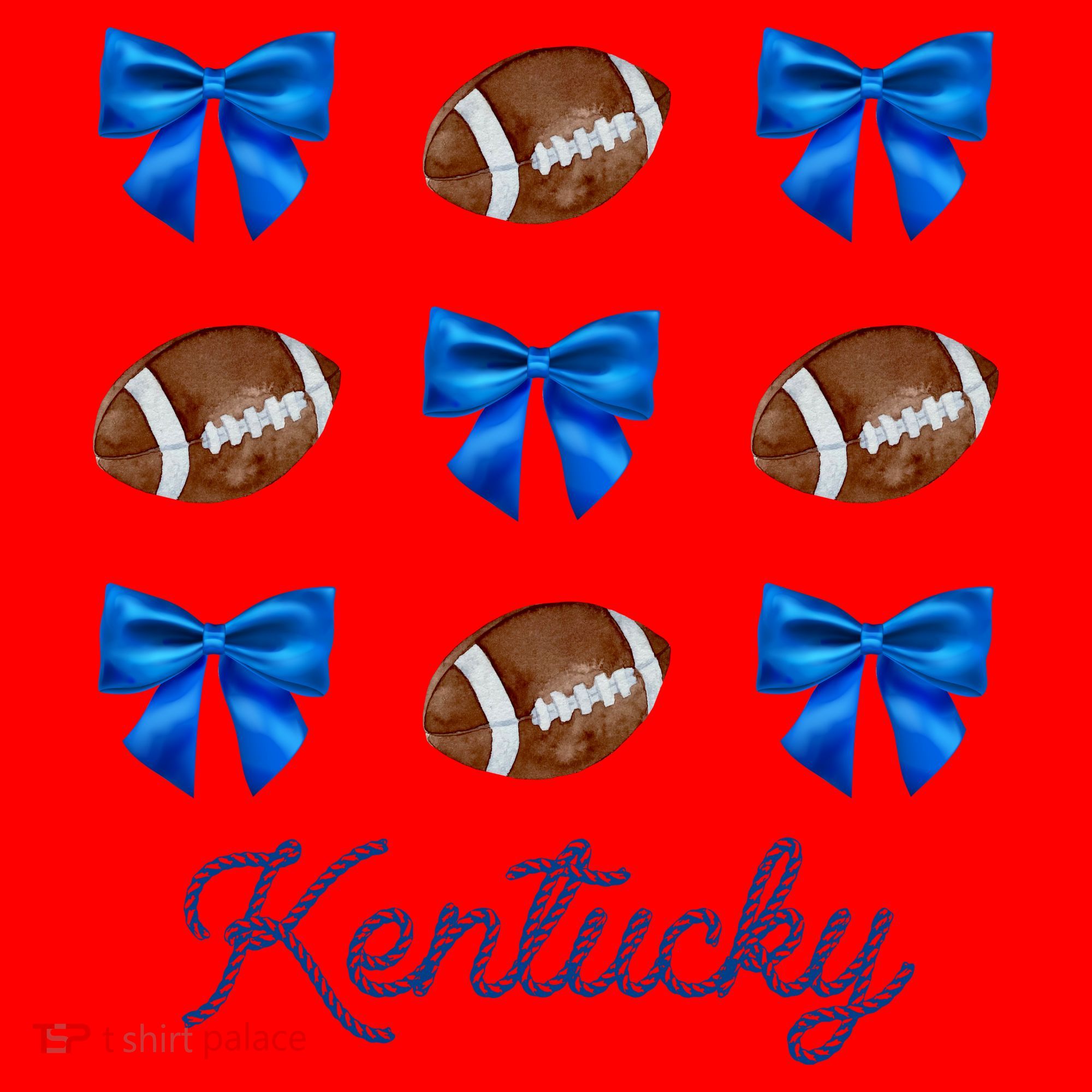 Coquette Bow Football Kentucky Lover Santa Hat