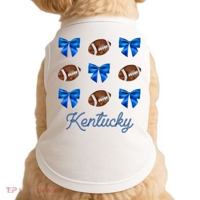Coquette Bow Football Kentucky Lover Doggie Tank