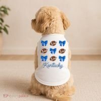 Coquette Bow Football Kentucky Lover Doggie Tank thumb 2