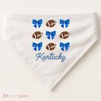 Coquette Bow Football Kentucky Lover USA-Made Doggie Bandana thumb 0