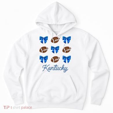Coquette Bow Football Kentucky Lover Hoodie