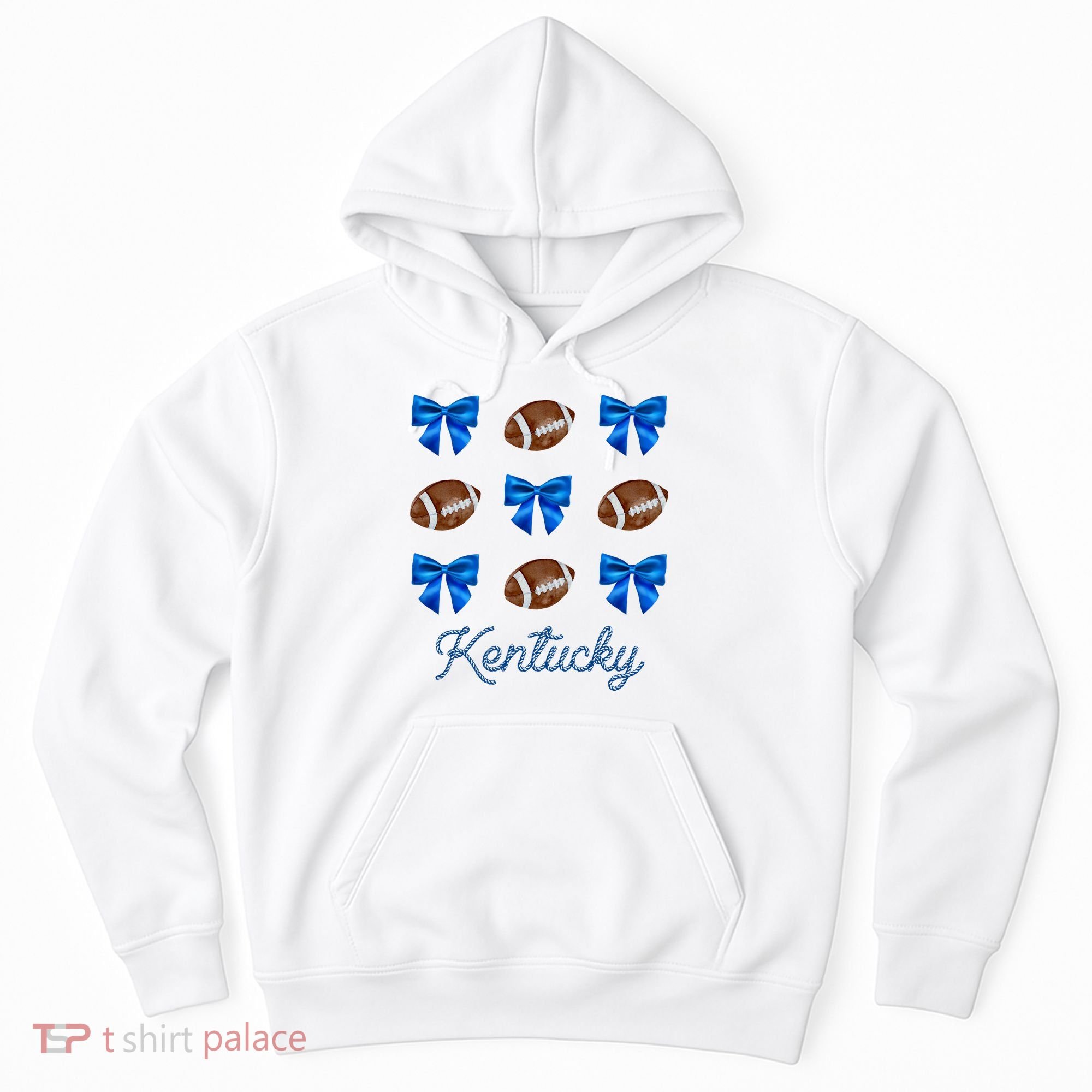 Coquette Bow Football Kentucky Lover Hoodie