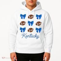Coquette Bow Football Kentucky Lover Hoodie thumb 2