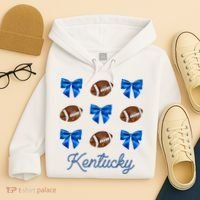 Coquette Bow Football Kentucky Lover Hoodie thumb 4