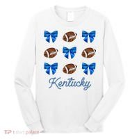 Coquette Bow Football Kentucky Lover Long Sleeve Shirt thumb 0