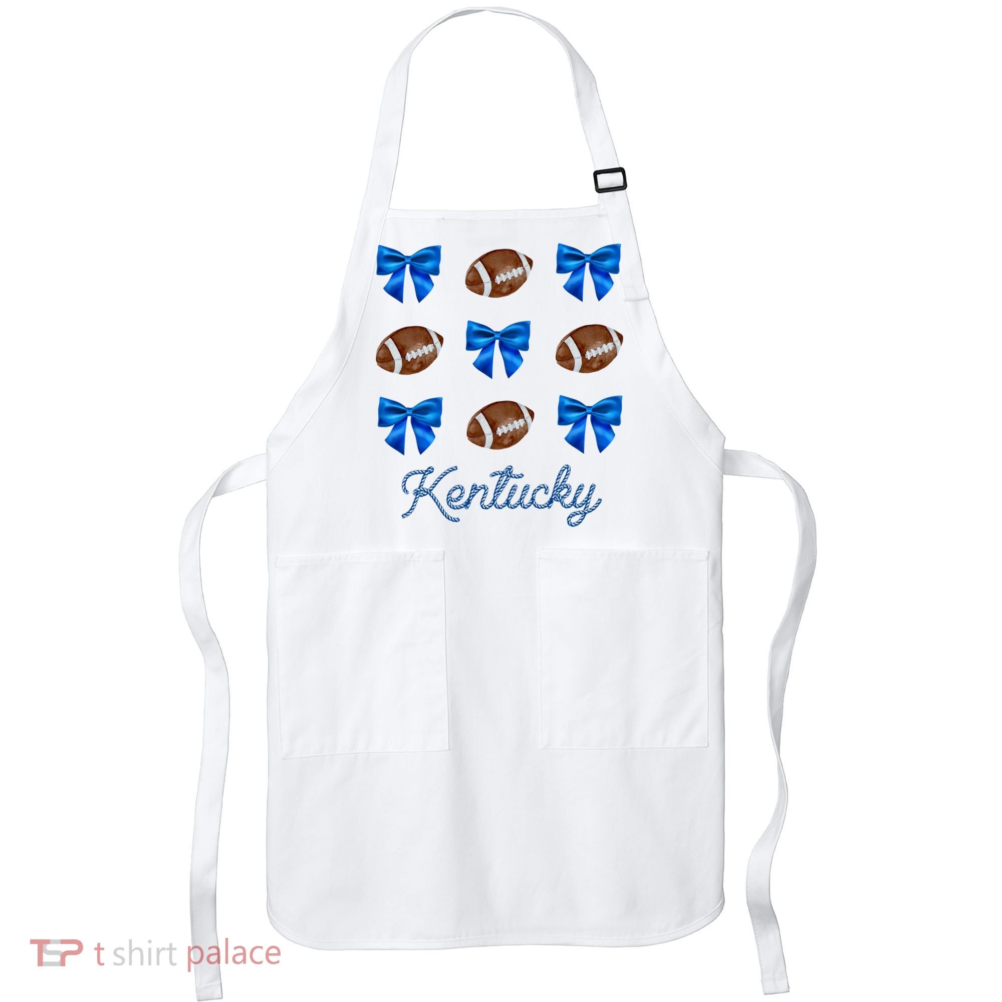 Coquette Bow Football Kentucky Lover Apron