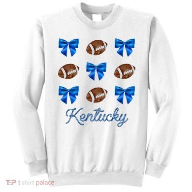 Coquette Bow Football Kentucky Lover Sweatshirt