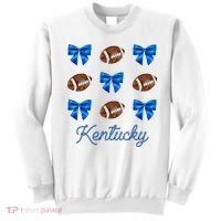 Coquette Bow Football Kentucky Lover Sweatshirt thumb 0