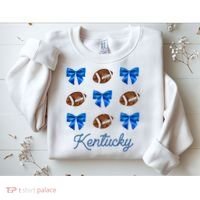Coquette Bow Football Kentucky Lover Sweatshirt thumb 2