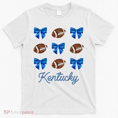 Coquette Bow Football Kentucky Lover T-Shirt