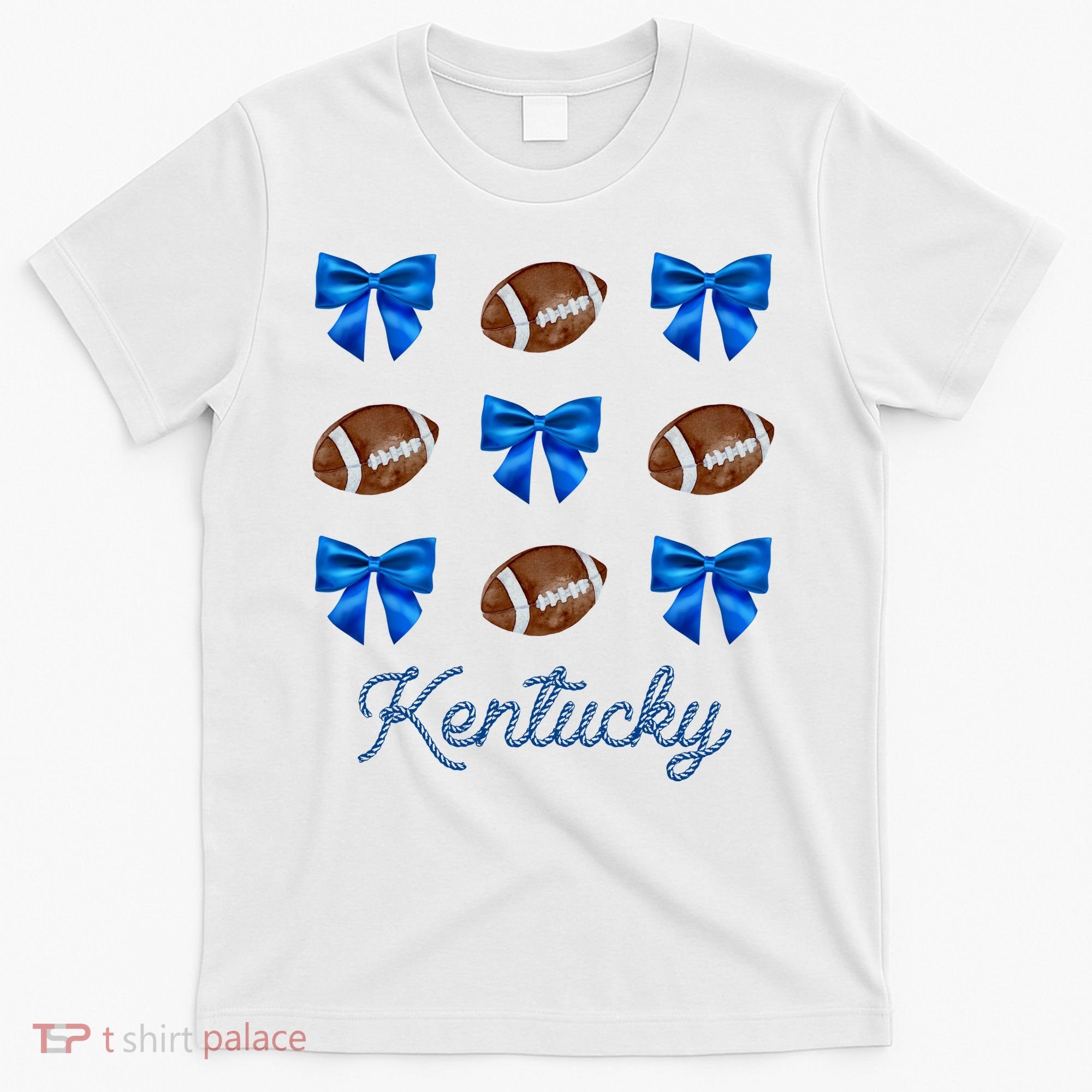 Coquette Bow Football Kentucky Lover T-Shirt