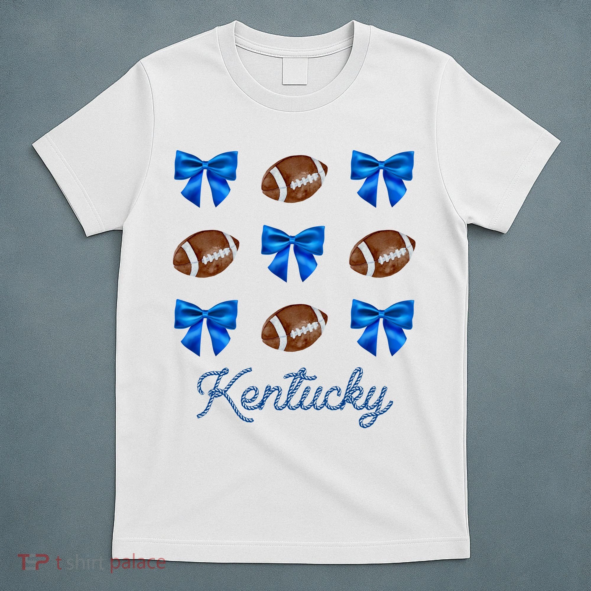 Coquette Bow Football Kentucky Lover T-Shirt