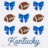 Coquette Bow Football Kentucky Lover T-Shirt thumb 7