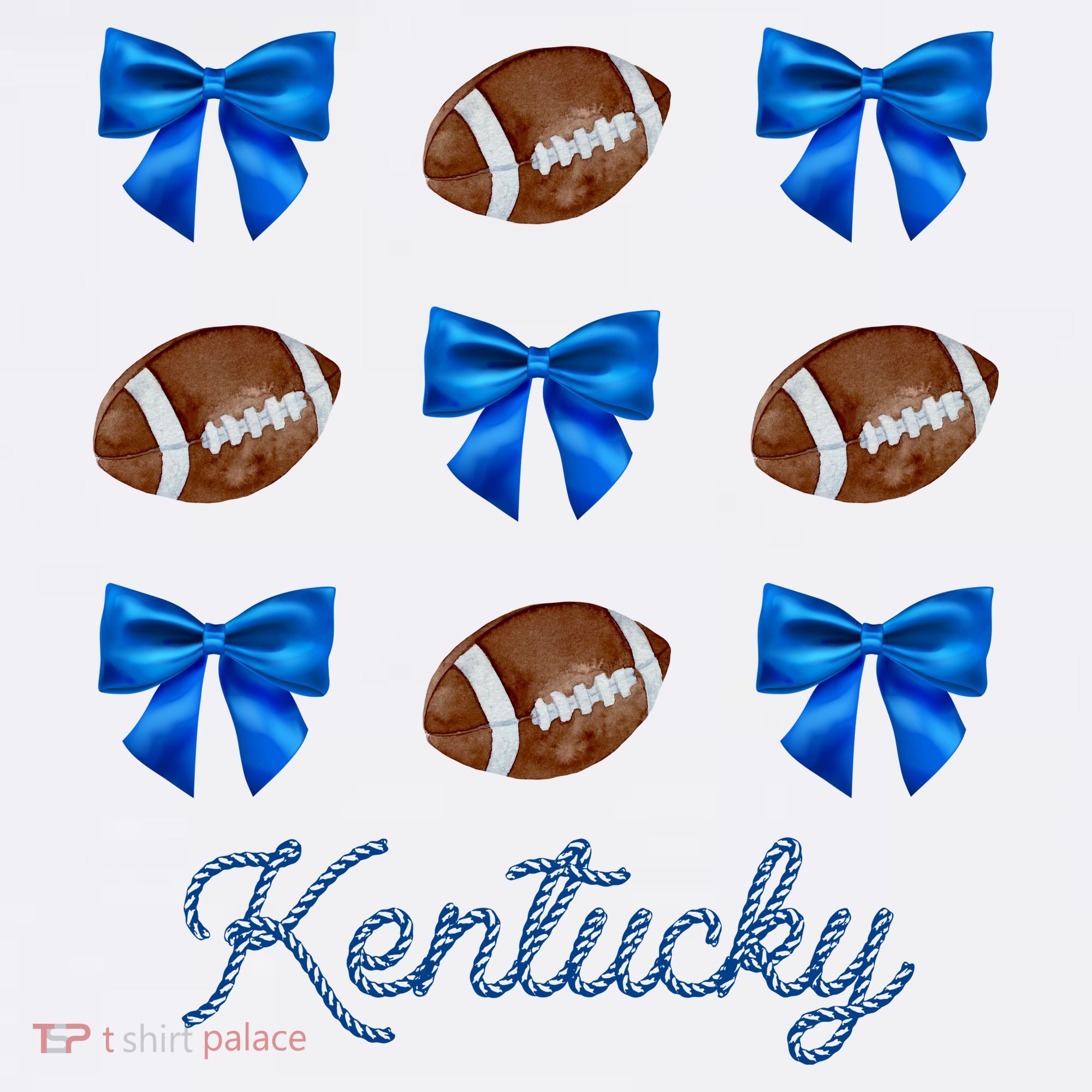 Coquette Bow Football Kentucky Lover T-Shirt