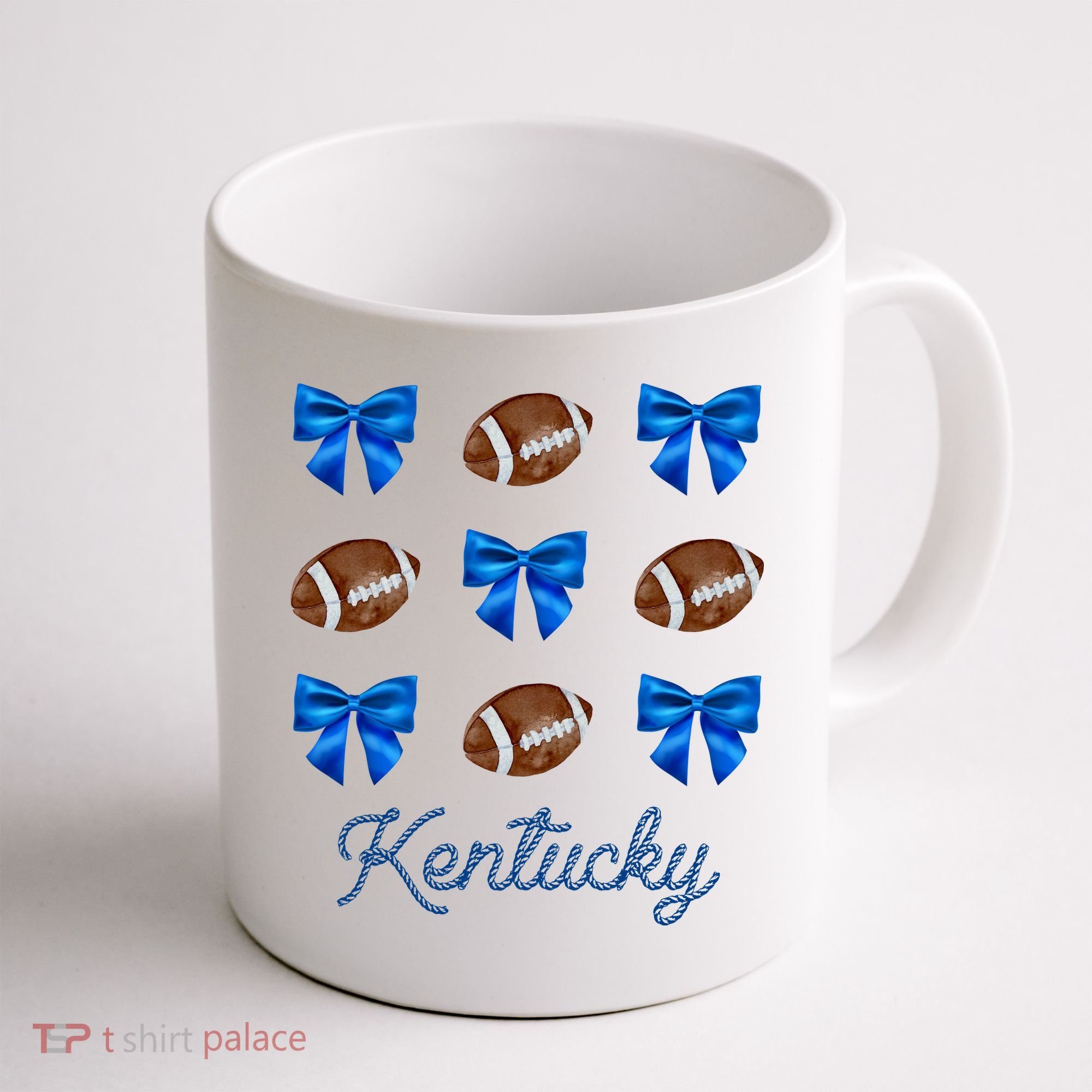 Coquette Bow Football Kentucky Lover Coffee Mug