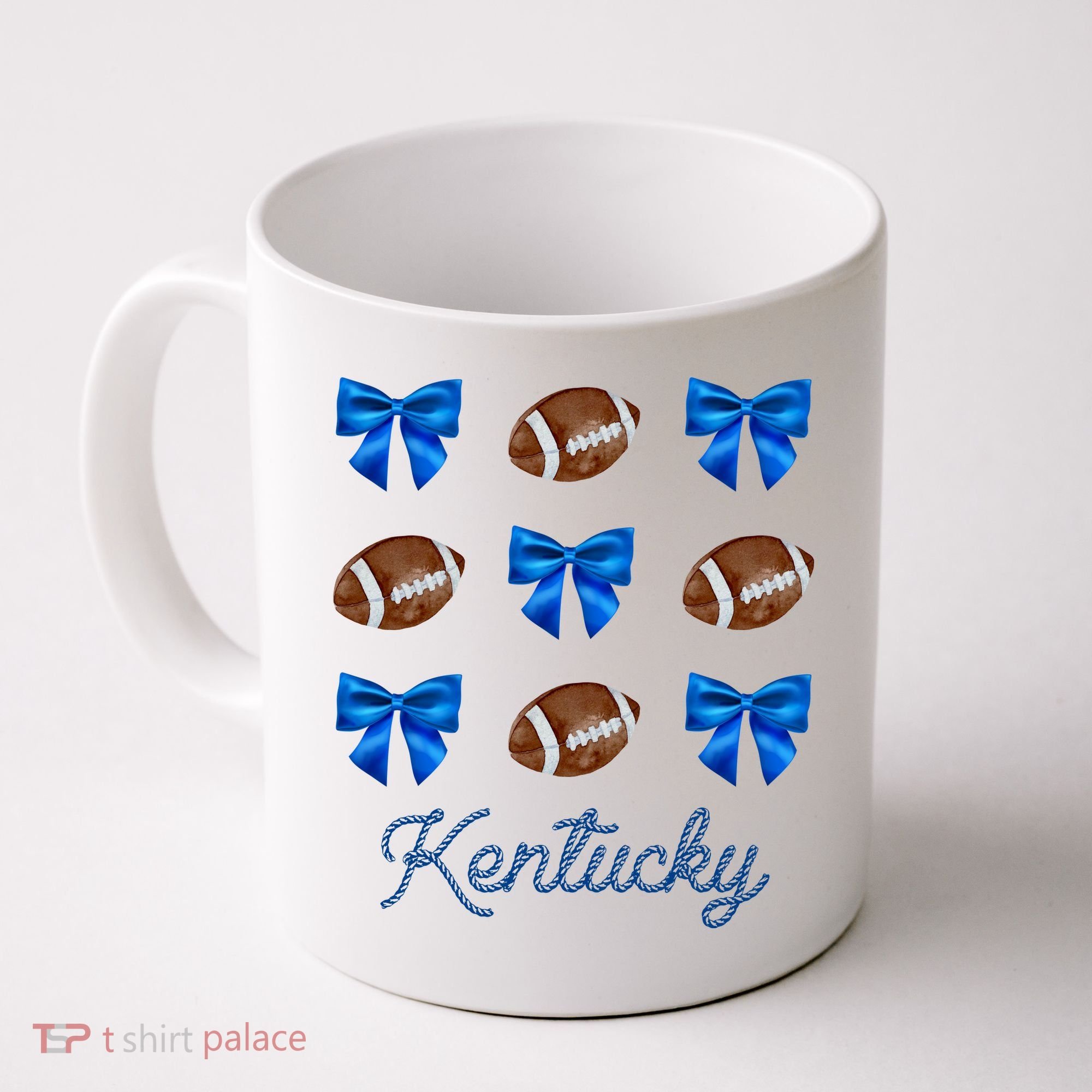 Coquette Bow Football Kentucky Lover Coffee Mug