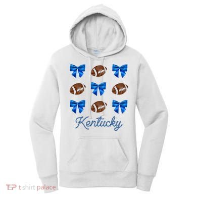 Coquette Bow Football Kentucky Lover Women's Hoodie
