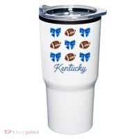 Coquette Bow Football Kentucky Lover Tumbler thumb 0