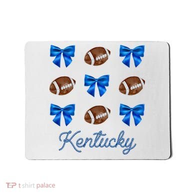 Coquette Bow Football Kentucky Lover Mousepad
