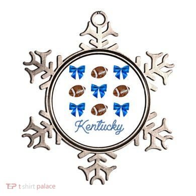 Coquette Bow Football Kentucky Lover Ornament