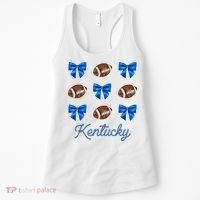 Coquette Bow Football Kentucky Lover Women's Tank Top thumb 0