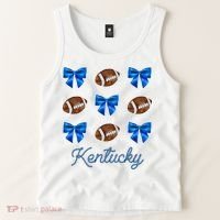 Coquette Bow Football Kentucky Lover Tank Top thumb 2