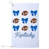 Coquette Bow Football Kentucky Lover Golf Towel thumb 0