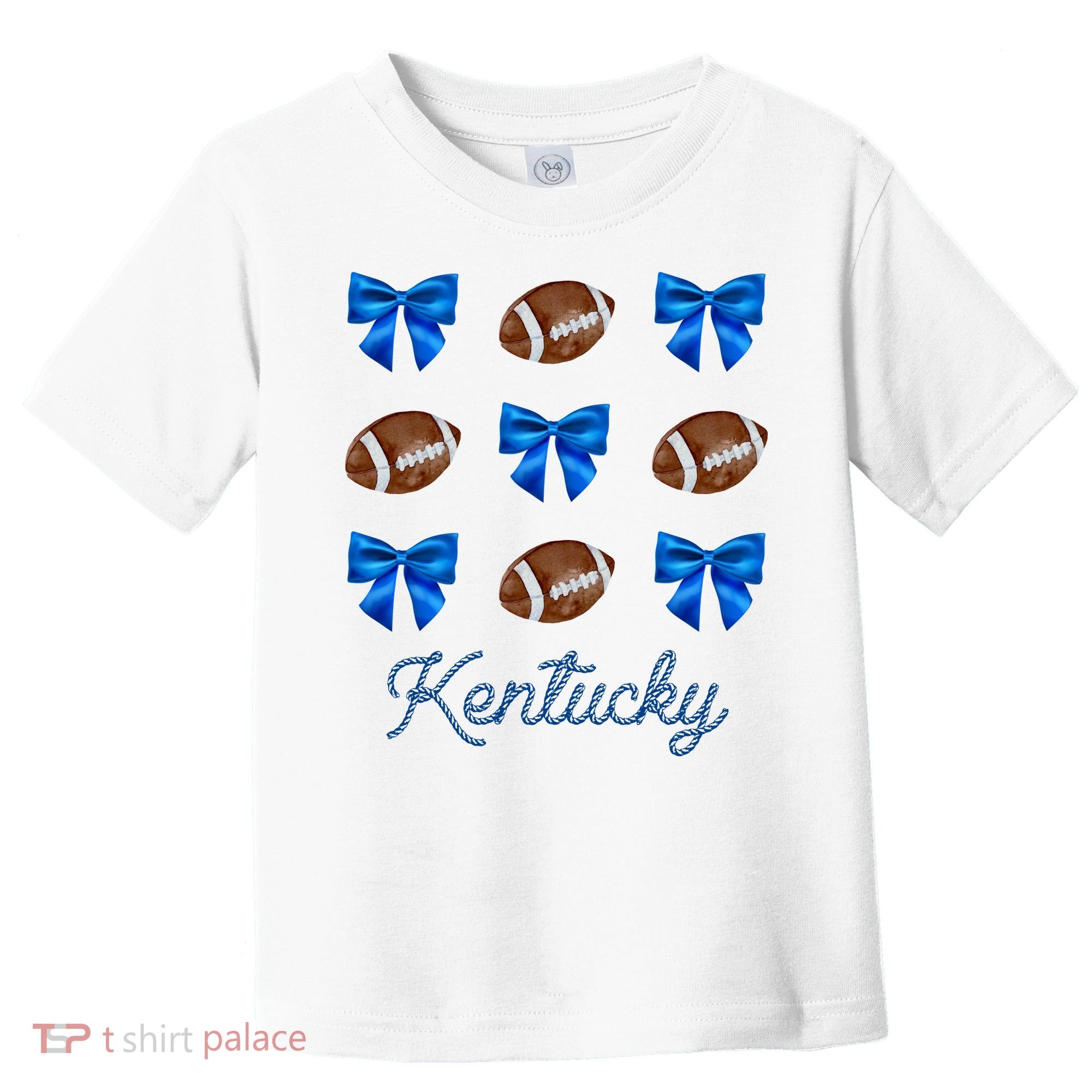 Coquette Bow Football Kentucky Lover Toddler T-Shirt