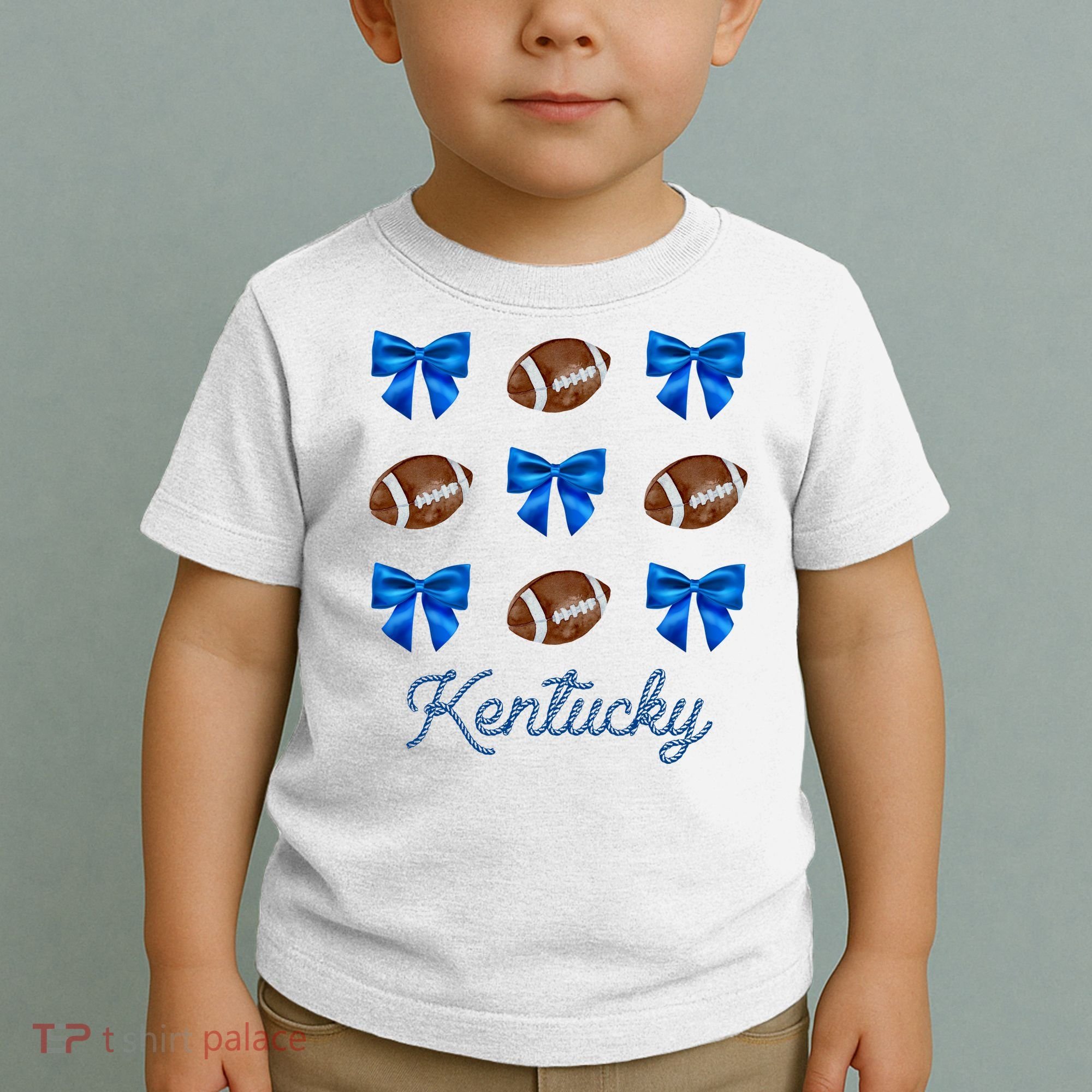 Coquette Bow Football Kentucky Lover Toddler T-Shirt