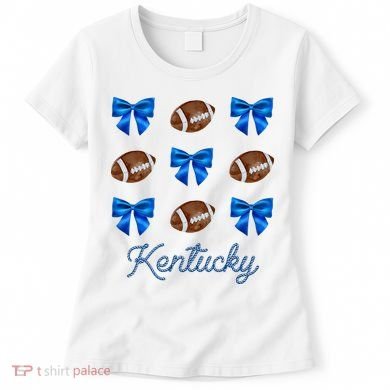 Coquette Bow Football Kentucky Lover Women's T-Shirt