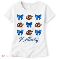 Coquette Bow Football Kentucky Lover Women's T-Shirt thumb 0