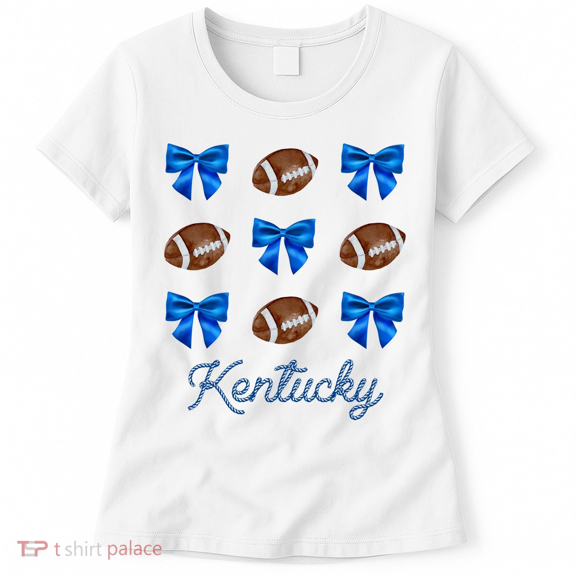 Coquette Bow Football Kentucky Lover Women's T-Shirt