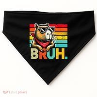 Capybara Bruh Funny Graphic For Women Funny Capybara Gift USA-Made Doggie Bandana thumb 0