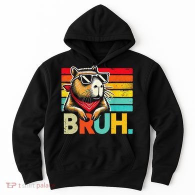 Capybara Bruh Funny Graphic For Women Funny Capybara Gift Hoodie