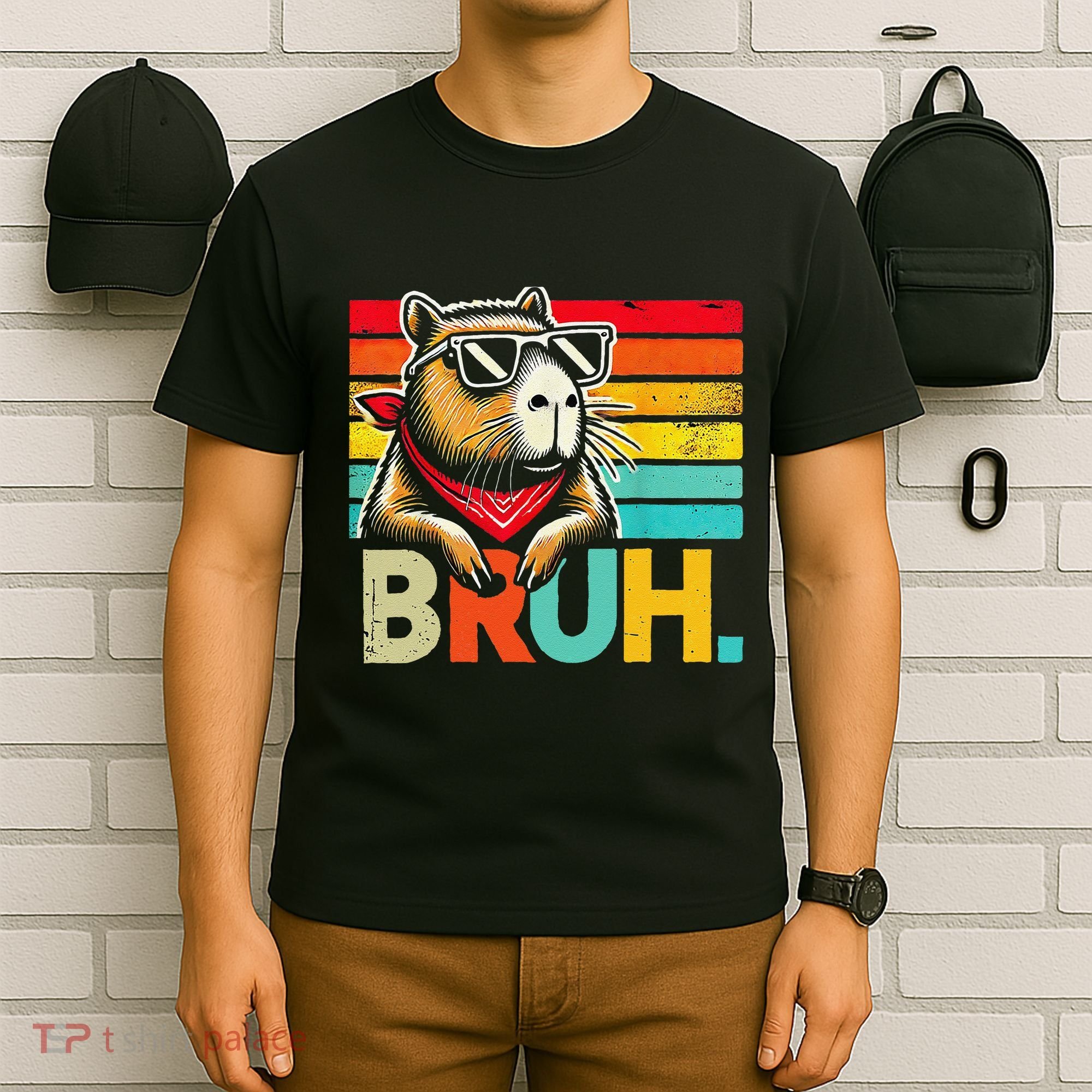 Capybara Bruh Funny Graphic For Women Funny Capybara Gift T-Shirt