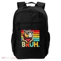 Capybara Bruh Funny Graphic For Women Funny Capybara Gift Backpack thumb 0
