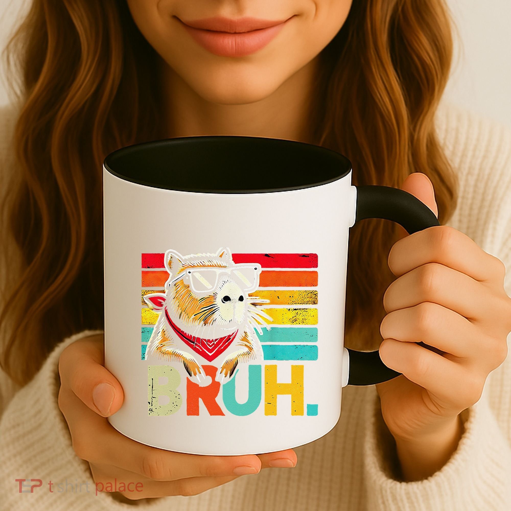 Capybara Bruh Funny Graphic For Women Funny Capybara Gift Coffee Mug
