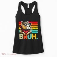 Capybara Bruh Funny Graphic For Women Funny Capybara Gift Women's Tank Top thumb 0