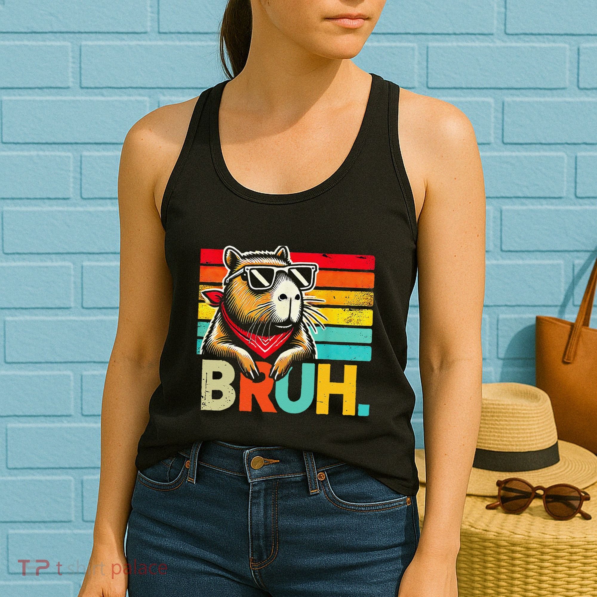 Capybara Bruh Funny Graphic For Women Funny Capybara Gift Women's Tank Top