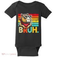 Capybara Bruh Funny Graphic For Women Funny Capybara Gift Baby Bodysuit thumb 0