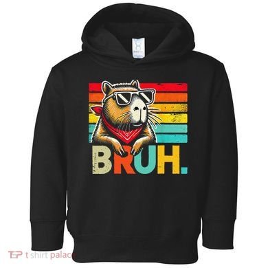 Capybara Bruh Funny Graphic For Women Funny Capybara Gift Toddler Hoodie
