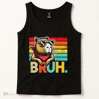 Capybara Bruh Funny Graphic For Women Funny Capybara Gift Tank Top thumb 2